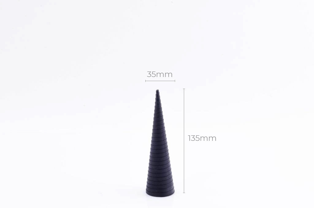 Cream Cone Conical | Ribbed